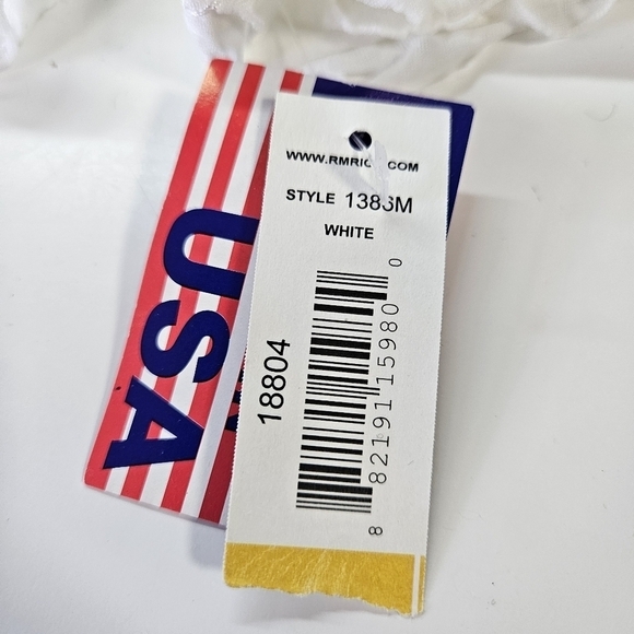 NEW R&M Richards White Sequin Ruffled Evening Wedding Jacket Top Medium - Picture 7 of 7